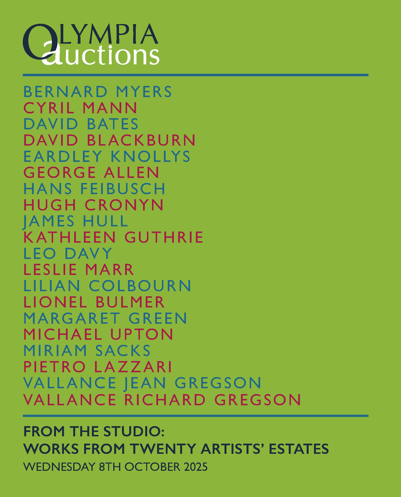 From the Studio: Works from Twenty Artists' Estates